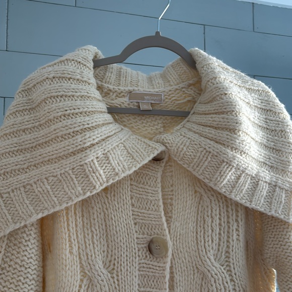Michael by Michael Kors cream chunky knit cardigan - Picture 2 of 6